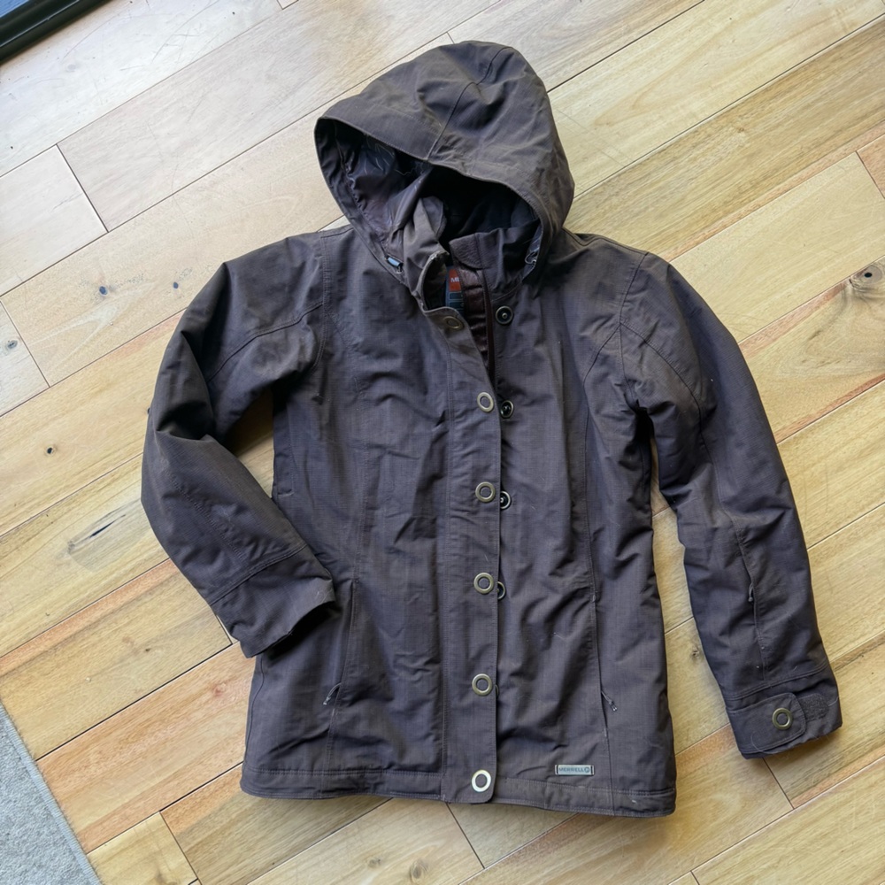 Merrell Brown Hooded  Coat Jacket‎ XS